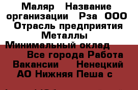 Маляр › Название организации ­ Рза, ООО › Отрасль предприятия ­ Металлы › Минимальный оклад ­ 40 000 - Все города Работа » Вакансии   . Ненецкий АО,Нижняя Пеша с.